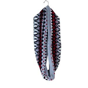 Vera Bradley NEW Fleece Loop Scarf Penguin Intarsia Soft Red Black Grey White